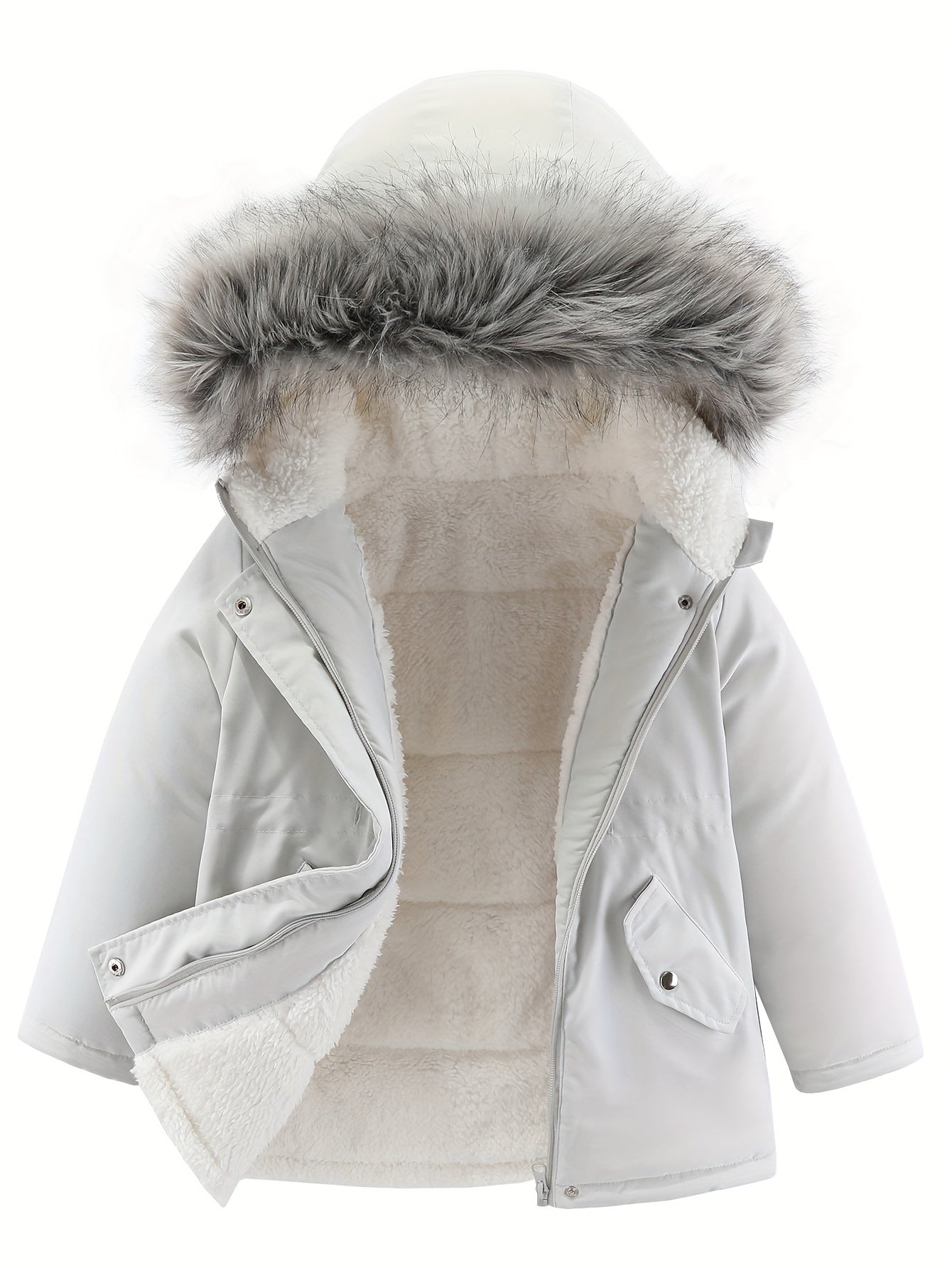 Sophia - Parka matelassée avec fourrure synthétique pour filles