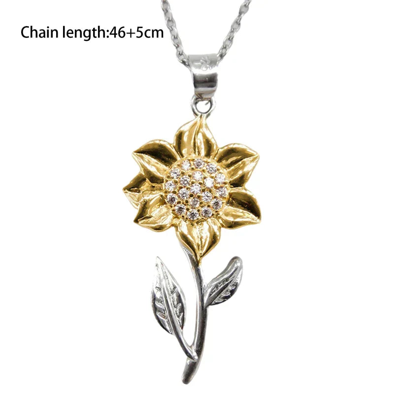 Léa - Collier Tournesol Argent Or