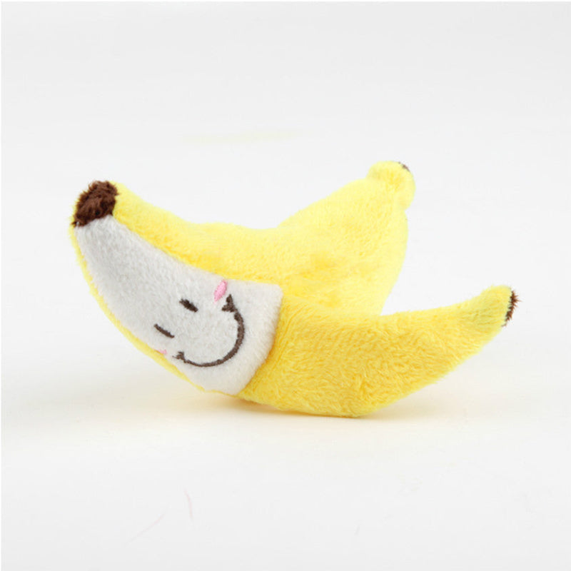 Jouet en peluche pour chats en forme de banane - Amusant et attractif