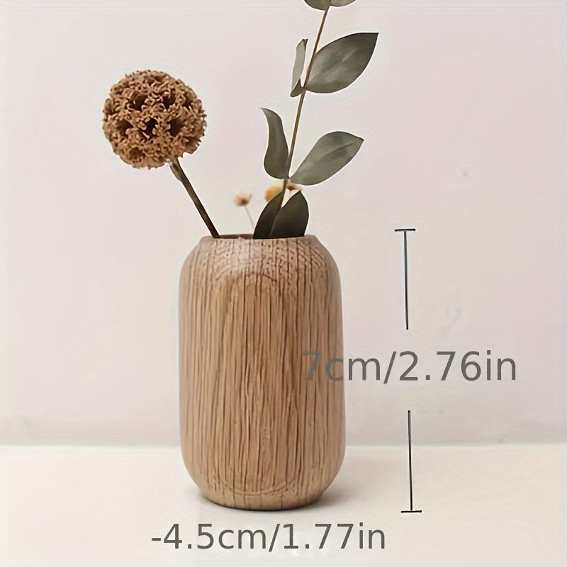 GeoWood - Ensemble de Vases en Bois Géométriques - Décoration Moderne et Intemporelle