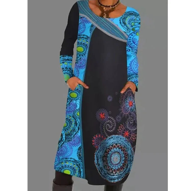 Aura - Robe imprimée vintage raffinée