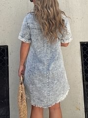 Marianne - Robe chemise en denim tendance