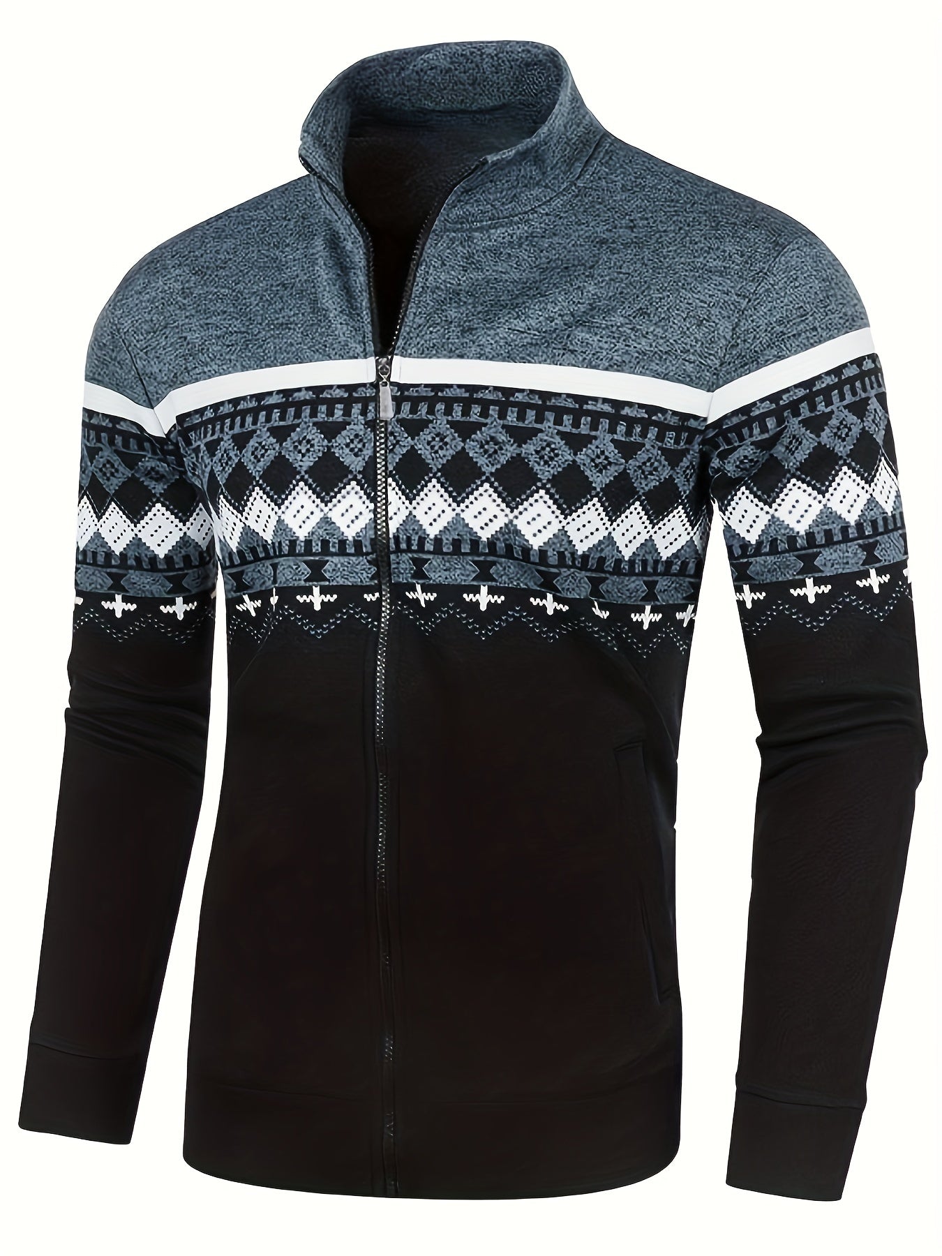 Elias - Pull Chaud avec Zip pour Hommes