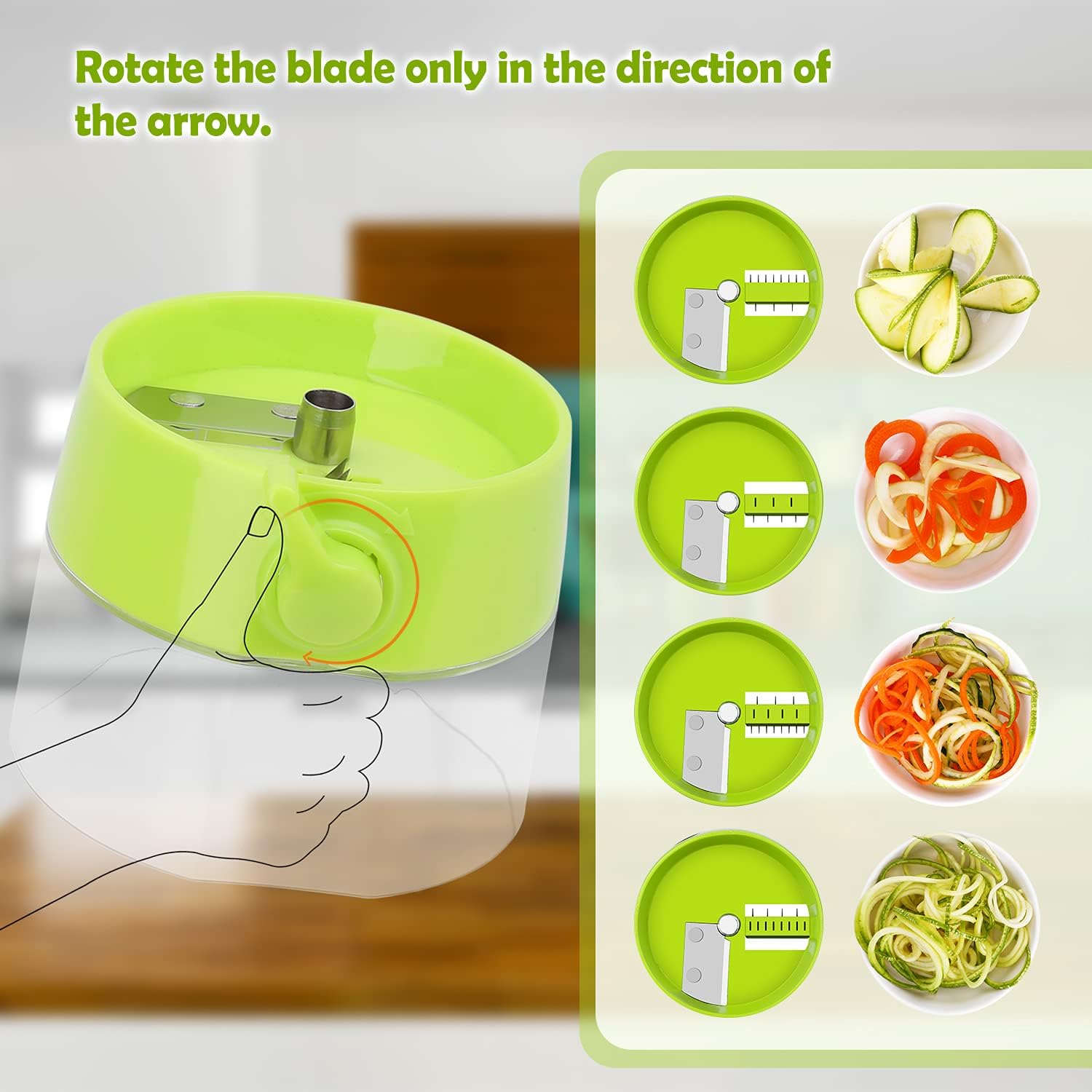 4-en-1 Zoodle Maker – Spiraleuse à légumes