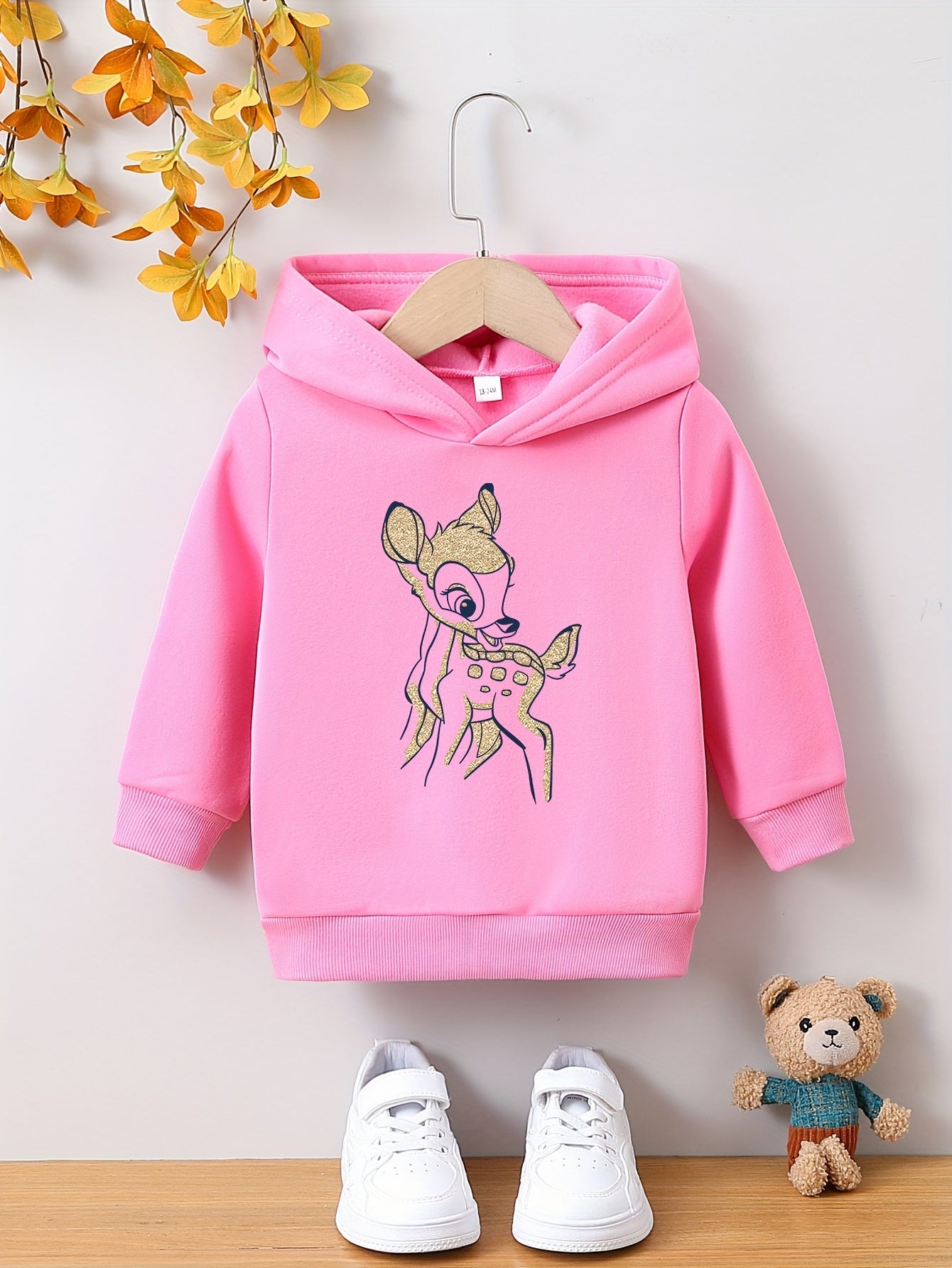 Zoe - Sweat à capuche pour petites filles avec imprimé d'animaux de dessin animé