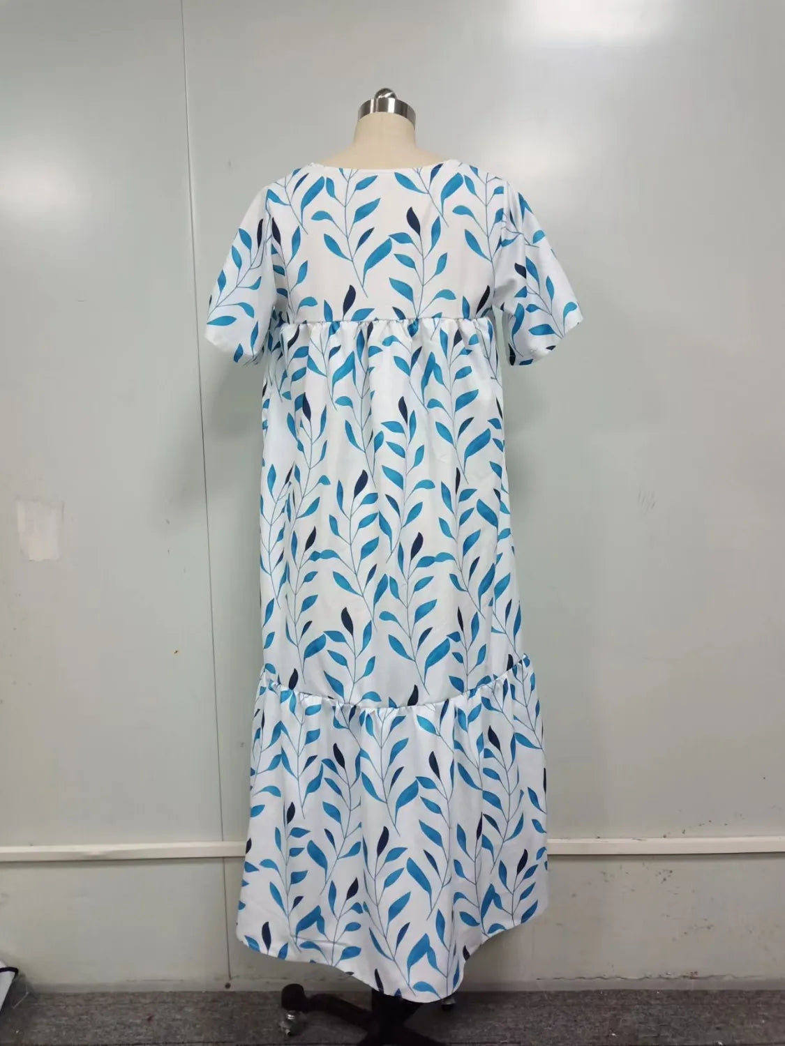 BelleRue - Robe de plage boho pour femme robe d'été à col en V et à manches courtes à imprimé floral