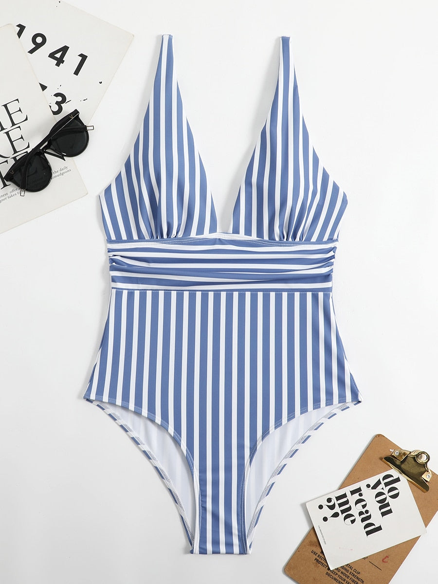 VelaVie - Maillot de bain rayé