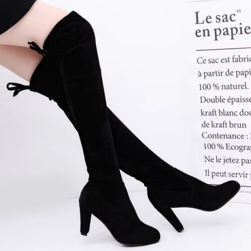 Mila - Cuissardes à talons hauts et bout rond