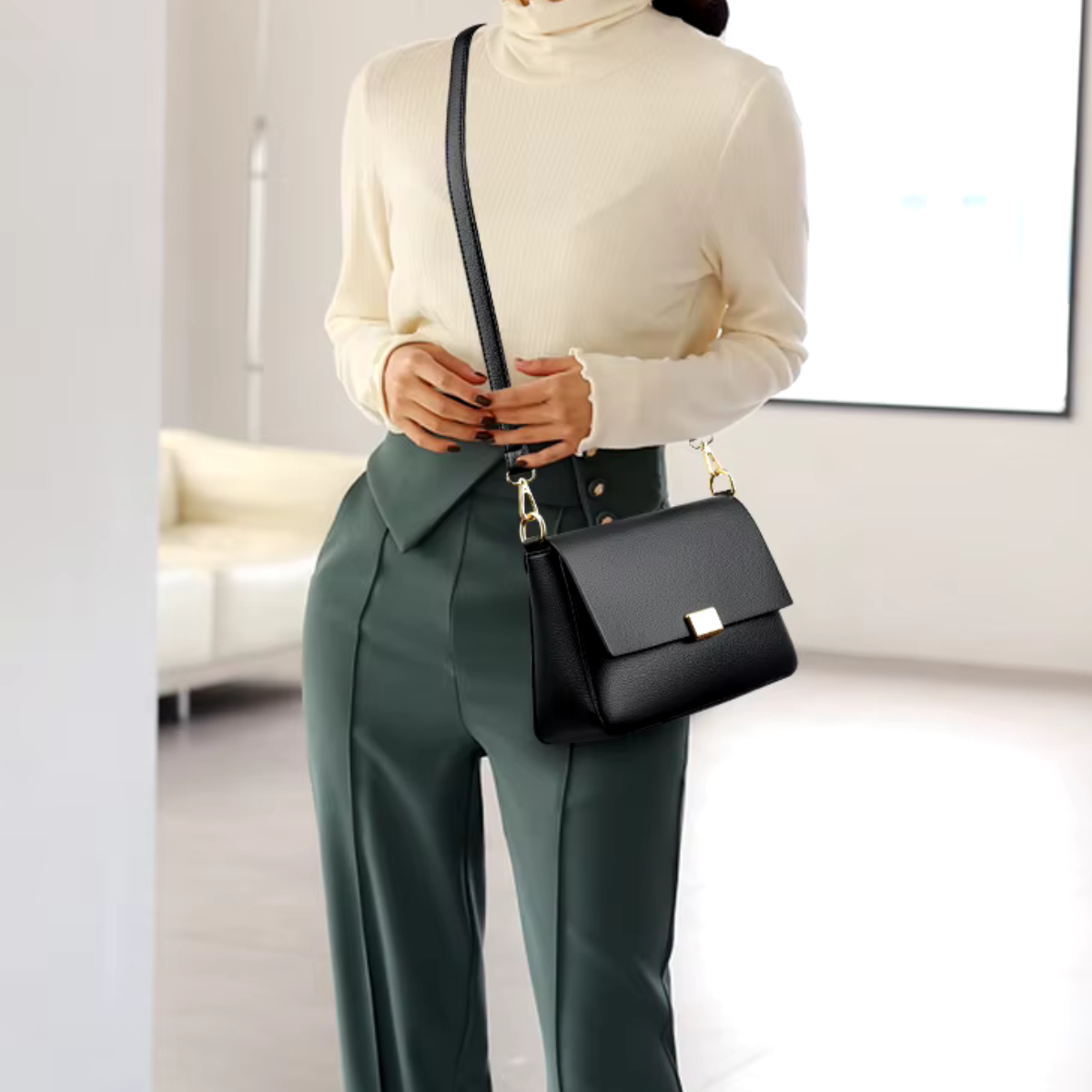 Sac à main élégant en cuir vegan
