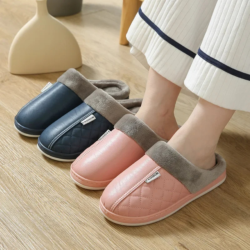 Tessa - Chaussons pour Femme à Bout Rond et Fourrure Antidérapante