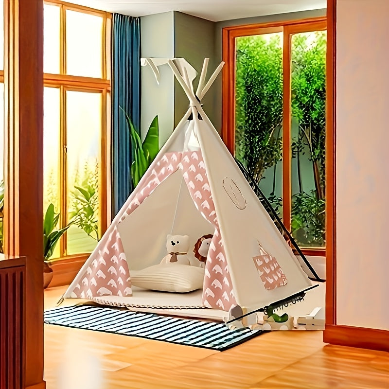 TipiNest - Tente Tipi Ludique et Confortable pour l'Intérieur et l'Extérieur