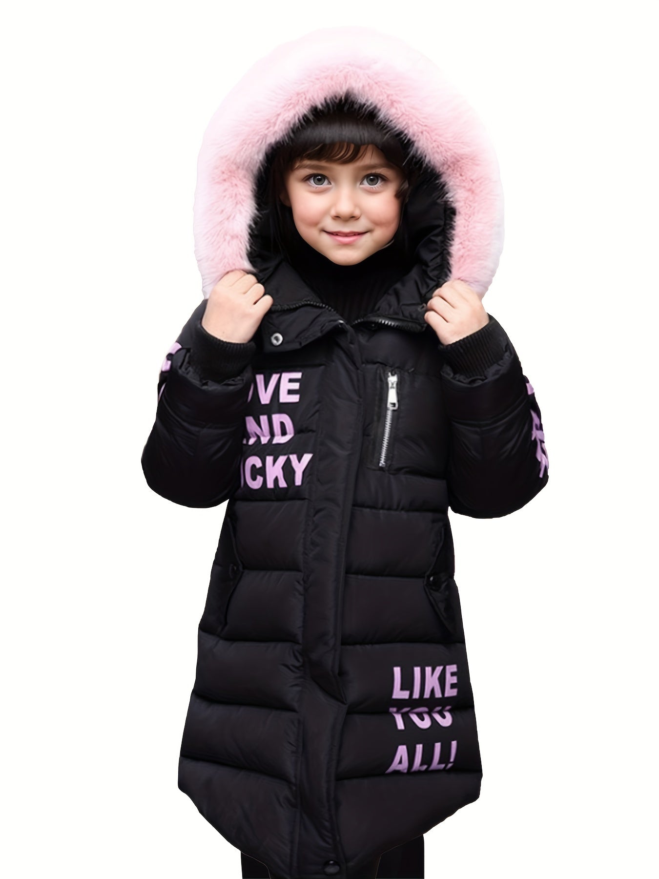 Lily - Parka doublée avec fermeture éclair pour filles