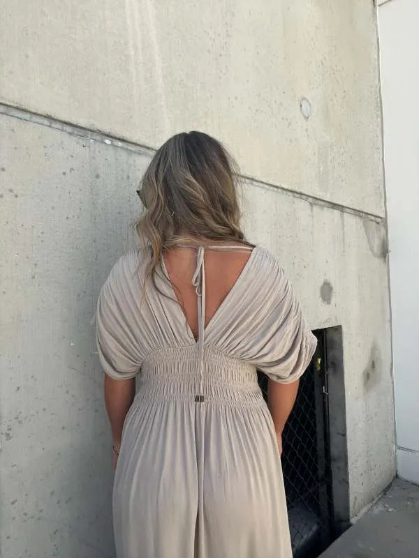 Maxi - Robe longue à col en V chic