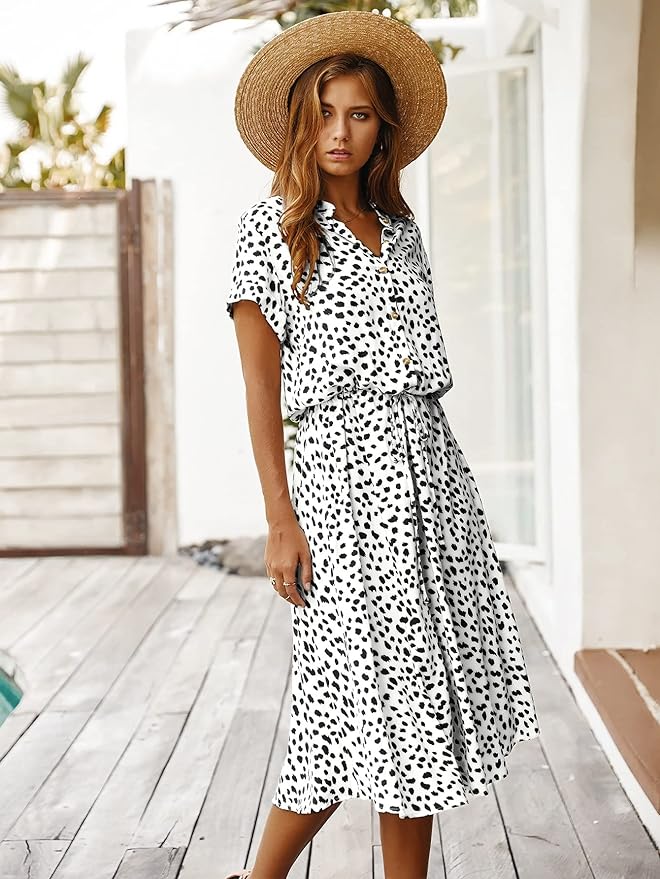 Sterre - Robe midi fluide et élégante
