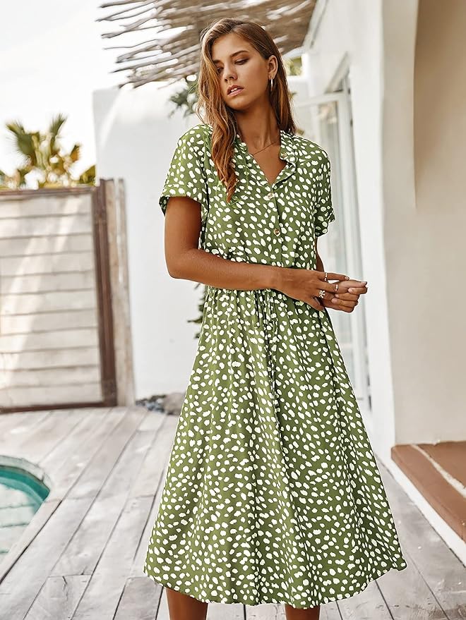 Sterre - Robe midi fluide et élégante