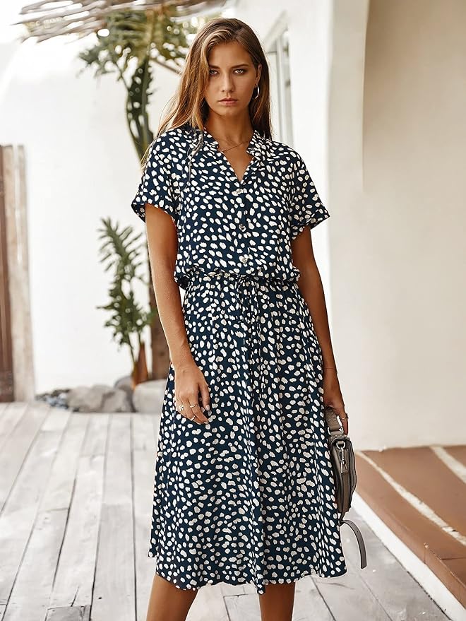 Sterre - Robe midi fluide et élégante