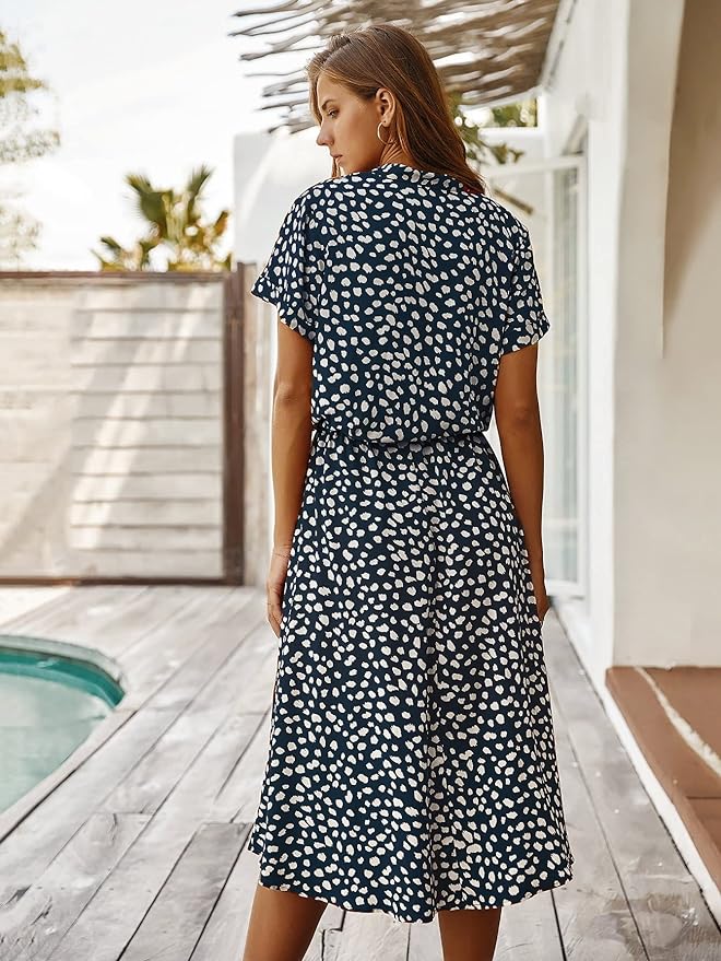 Sterre - Robe midi fluide et élégante