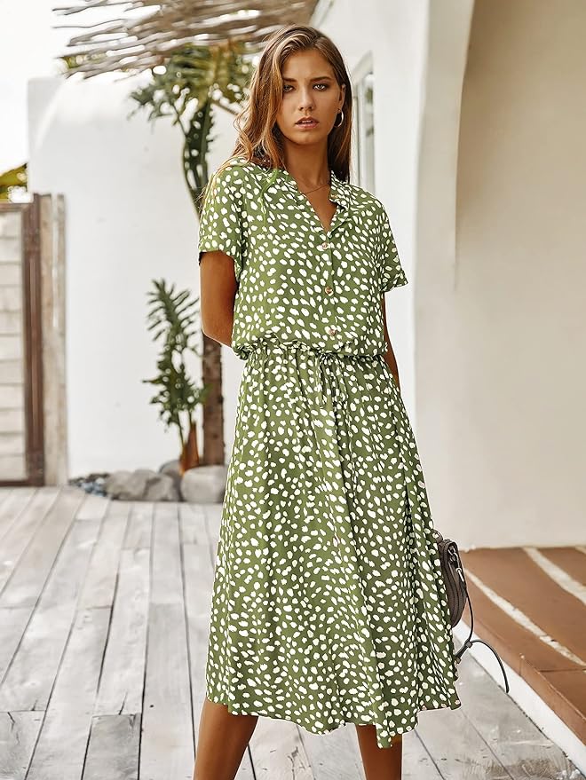 Sterre - Robe midi fluide et élégante