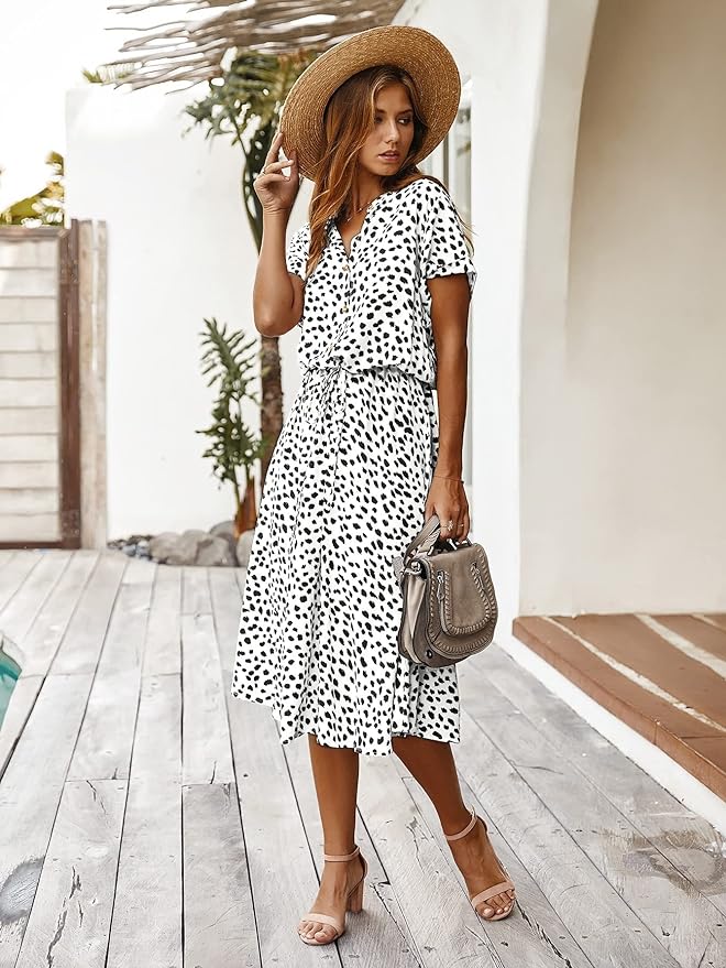 Sterre - Robe midi fluide et élégante