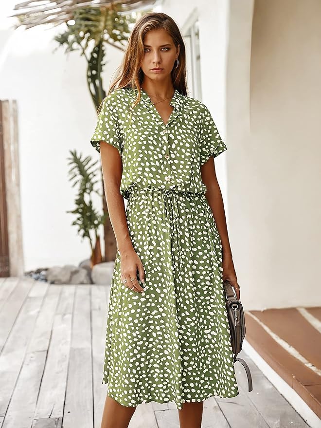 Sterre - Robe midi fluide et élégante