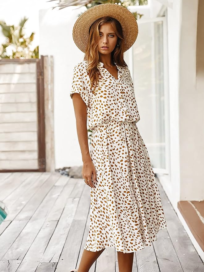 Sterre - Robe midi fluide et élégante