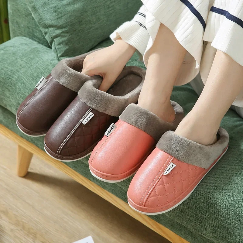 Tessa - Chaussons pour Femme à Bout Rond et Fourrure Antidérapante