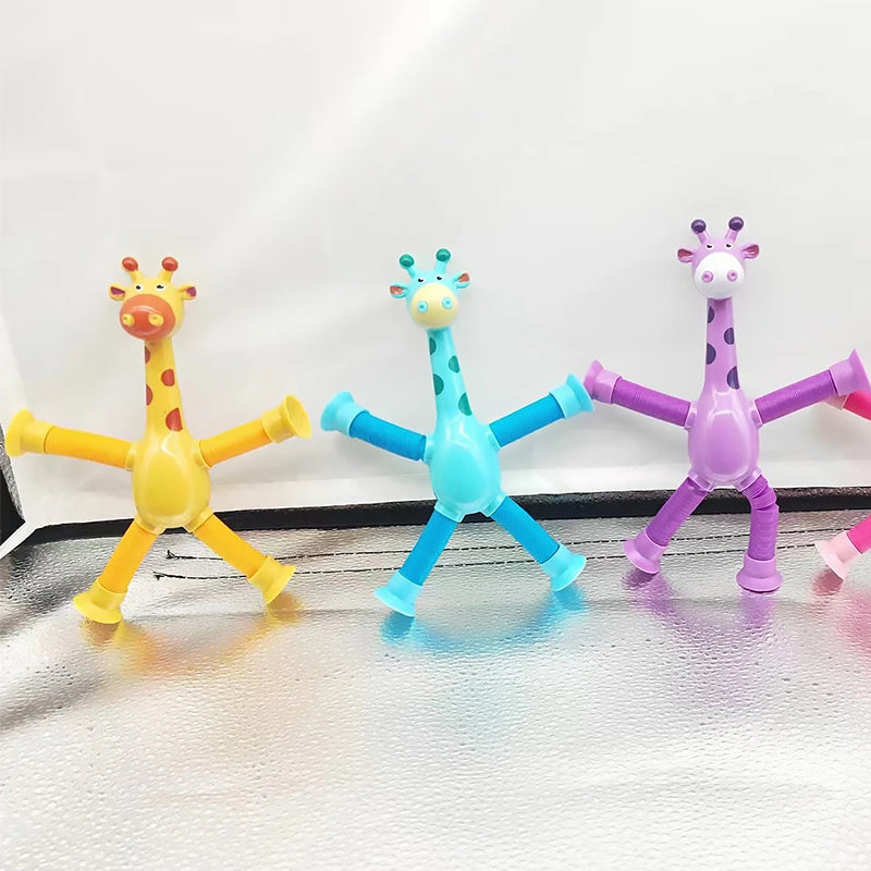 Jouet Girafe Flexible avec Ventouse – StretchyGiraffe pour Jouer sur Toutes les Surfaces