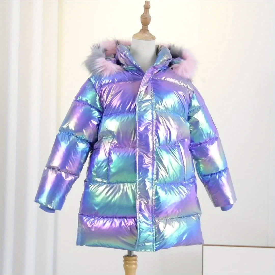 Tessa - Manteau d'hiver avec col en fausse fourrure pour filles