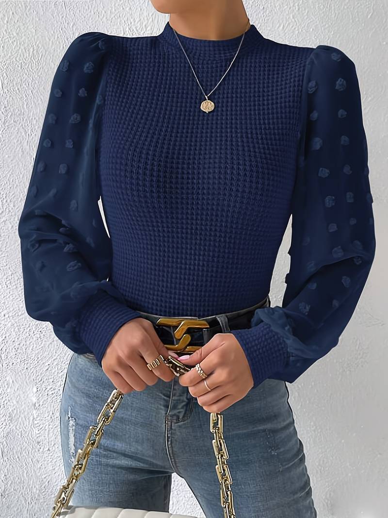 Jade - Pull à manches bouffantes en maille