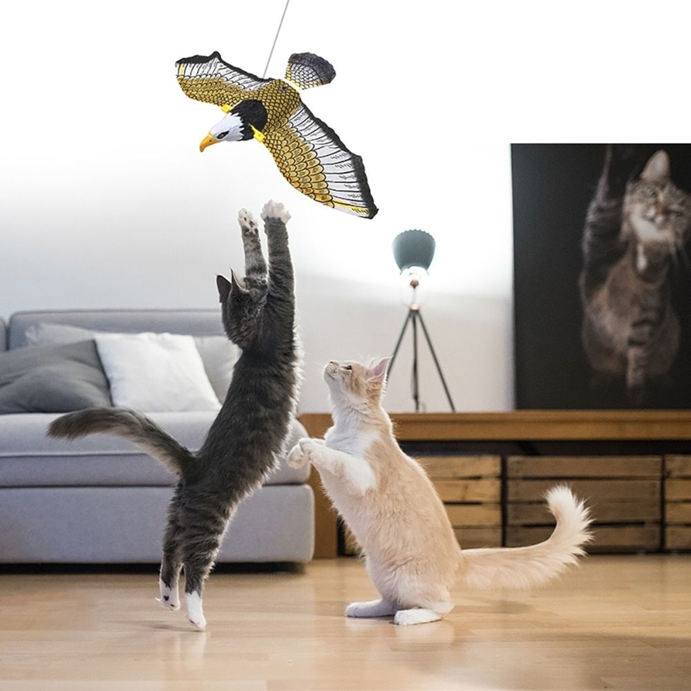 Jouet interactif en forme d'oiseau pour chats - Chasse et amusement