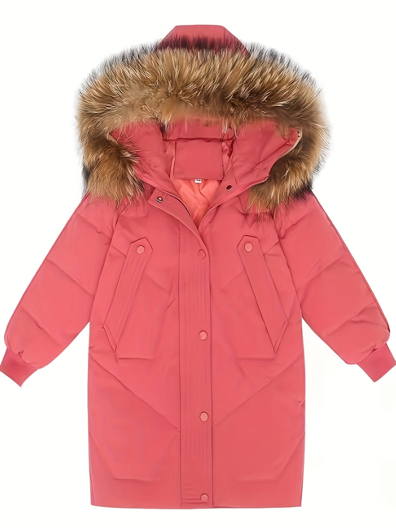 Julia - Parka en polyester décontractée avec capuche amovible pour filles