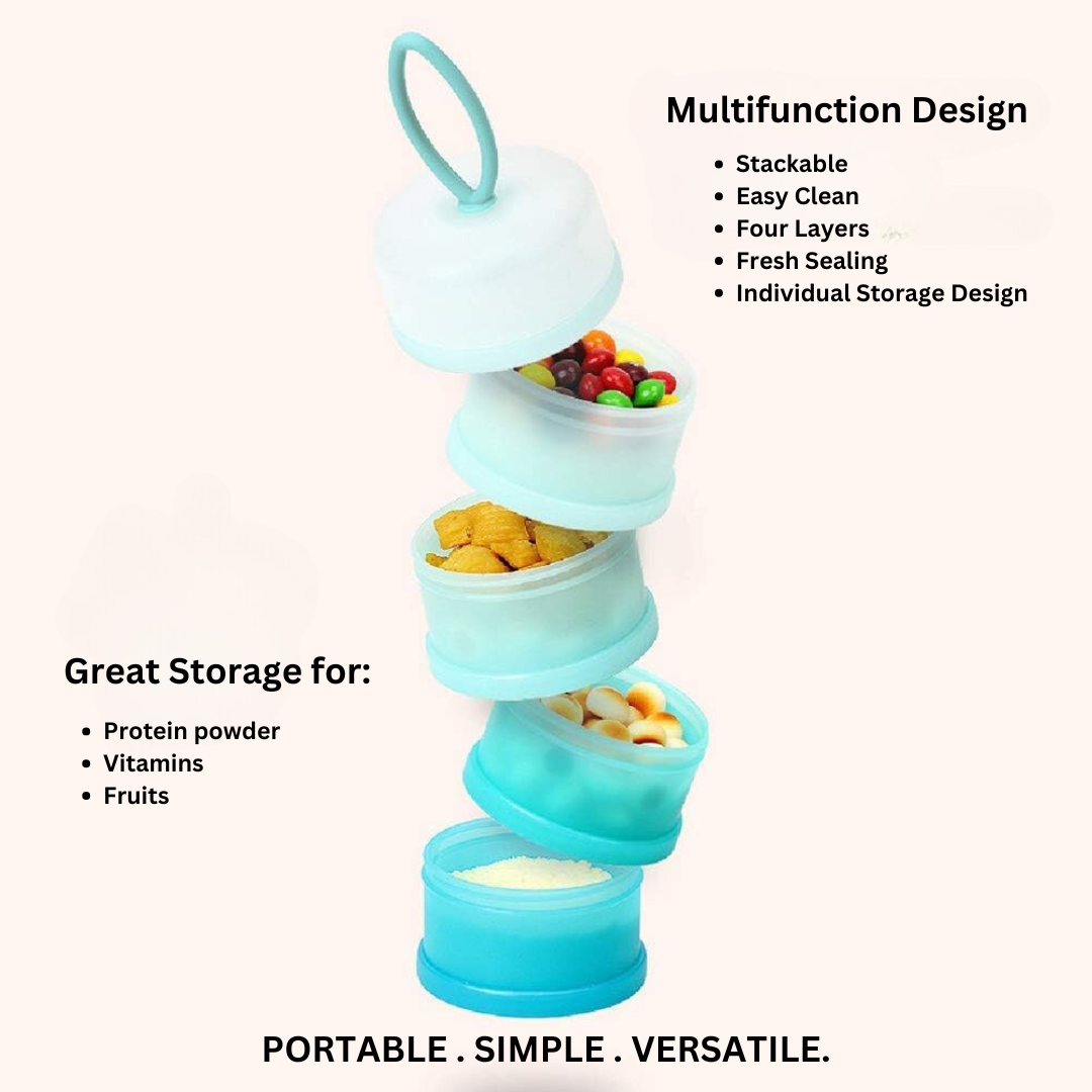 4-Compartiments Contenants Empilables de Contrôle des Portions