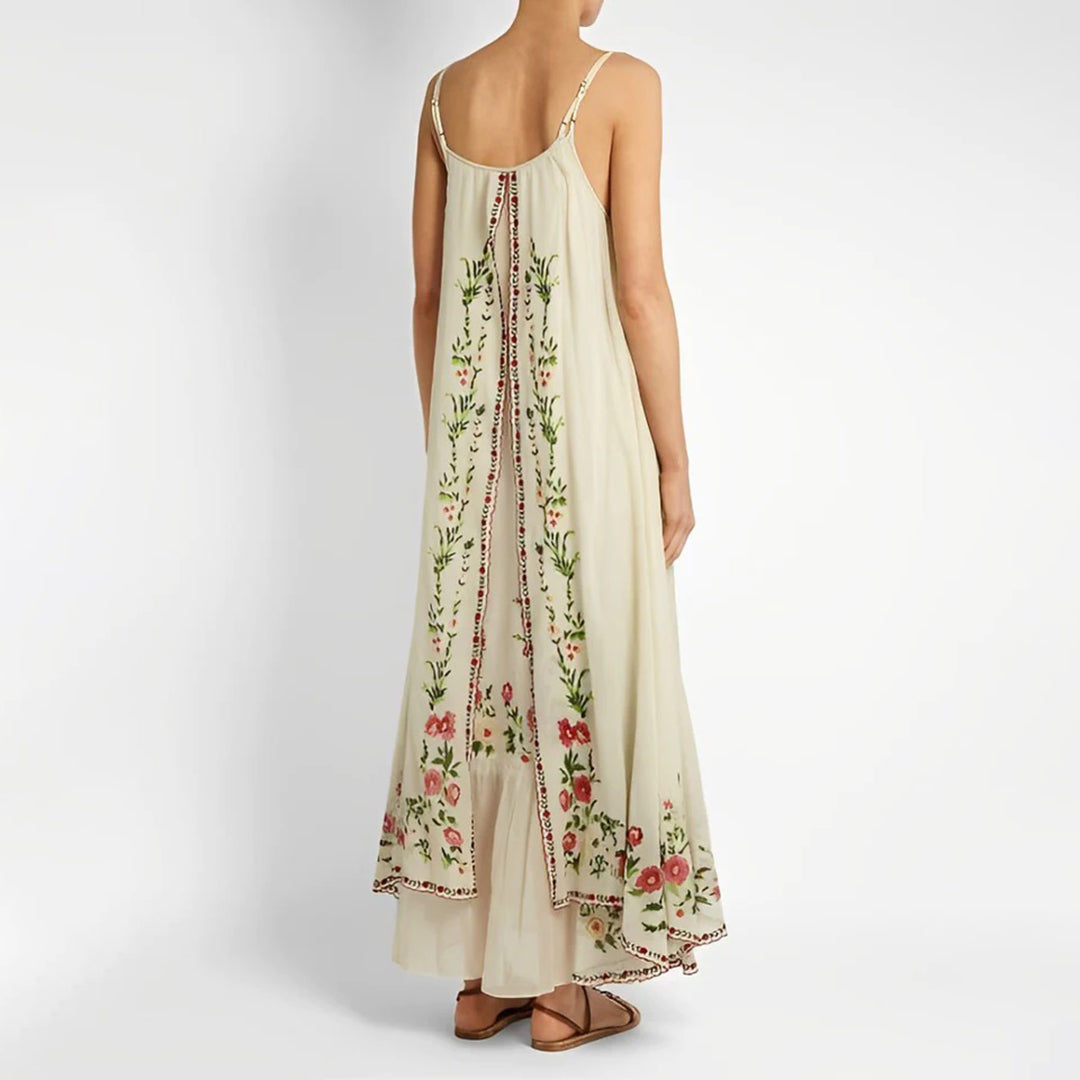 Sara - Robe maxi à volants élégante
