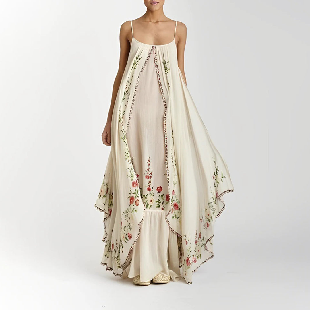Sara - Robe maxi à volants élégante