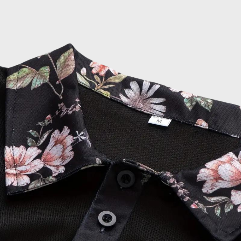 Sven - Polo pour Homme avec Motif Fleuri