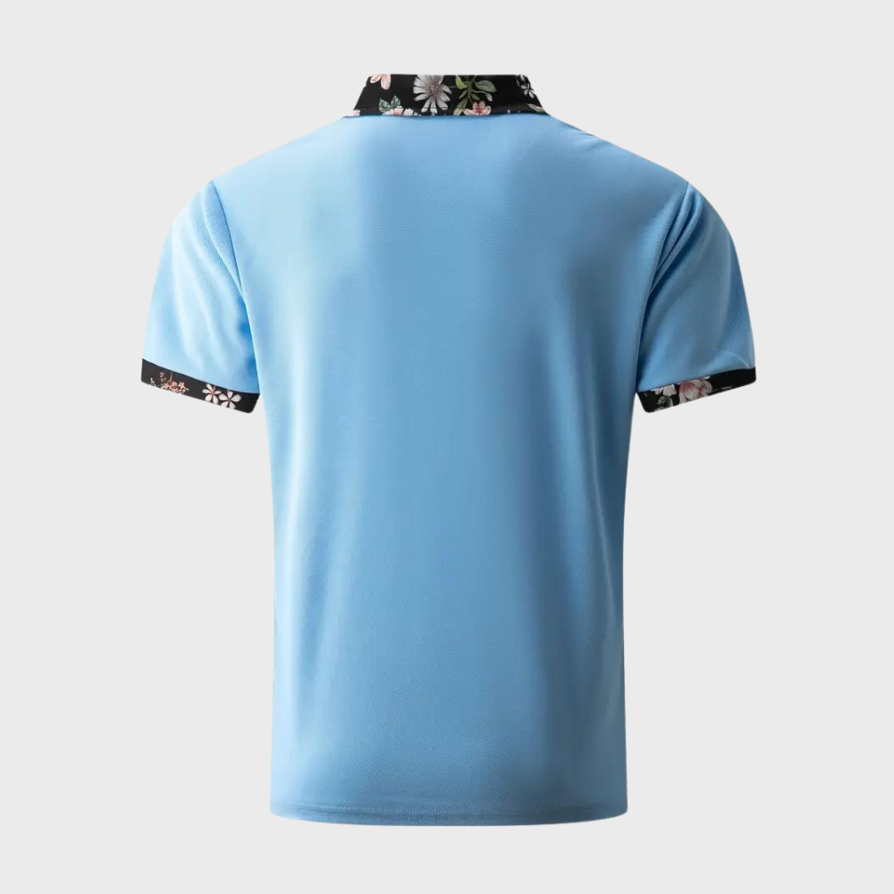Sven - Polo pour Homme avec Motif Fleuri