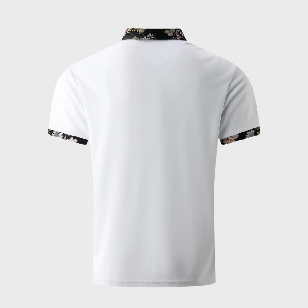 Sven - Polo pour Homme avec Motif Fleuri