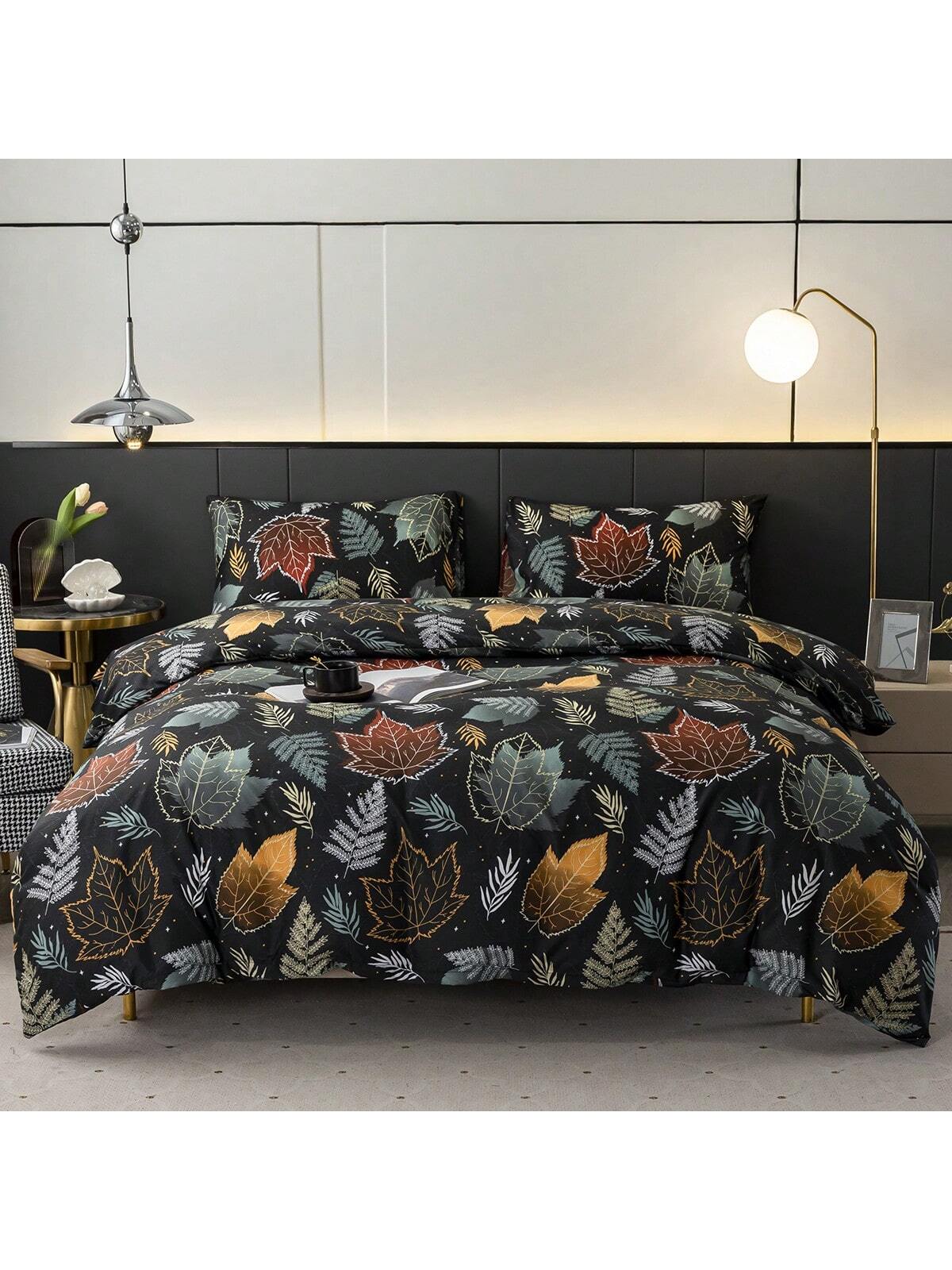 Ensemble de Linge de Lit Imprimé Confortable - Housse de Couette Douce avec Taies d'Oreiller pour un Confort en Toute Saison