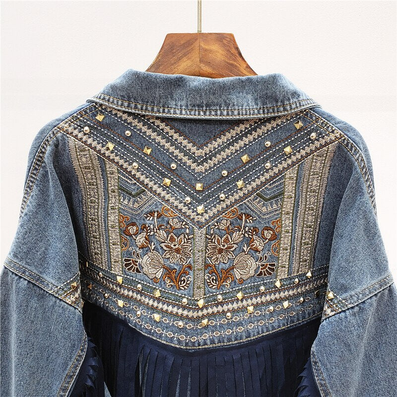 Veste Gothique Raven Denim – Style et Originalité