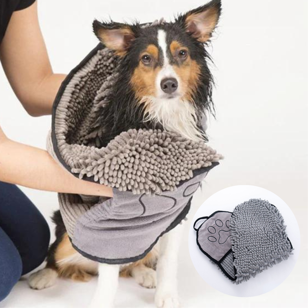 Serviette à séchage rapide pour chiens - Pratique après le bain