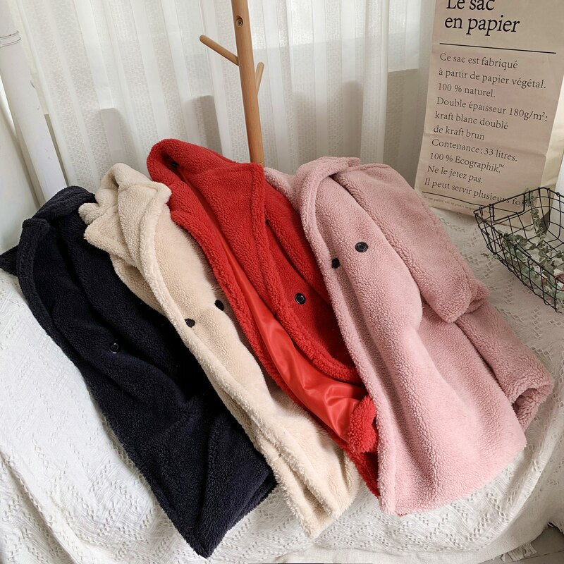 Emily - Manteau long et chaud pour femmes avec col revers classique