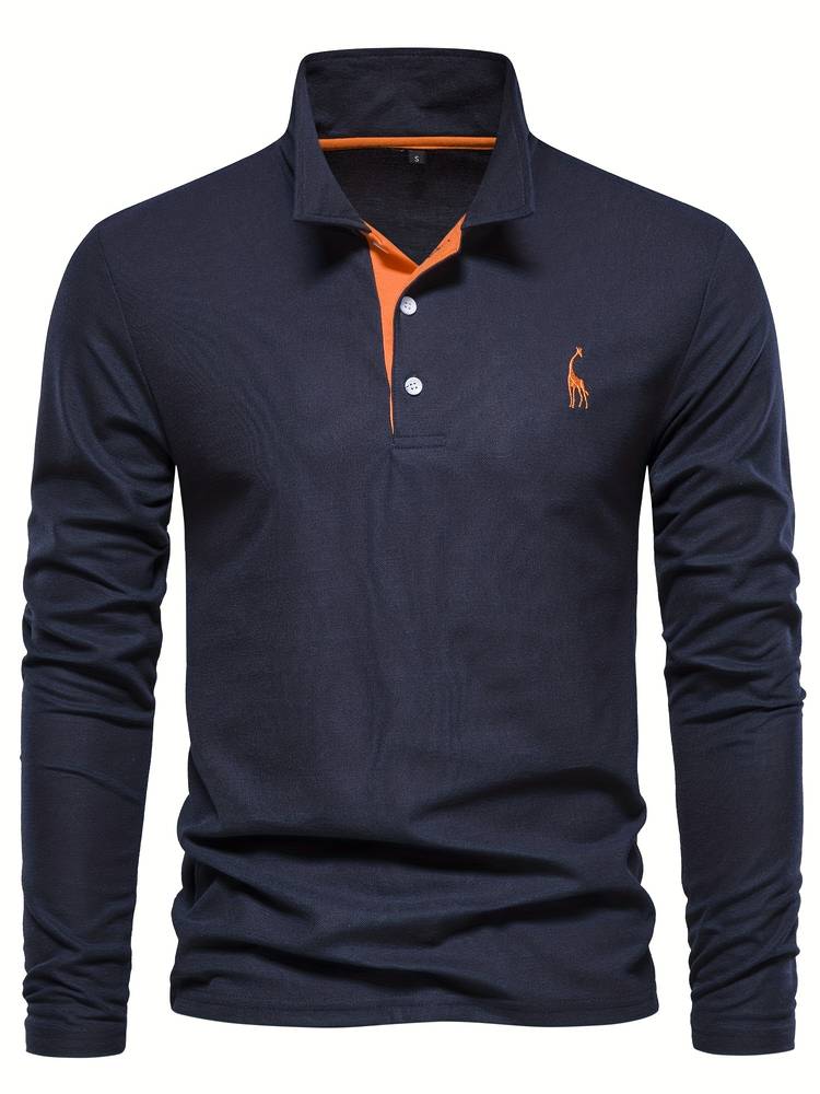 Hugo - Polo pull-over avec finition de luxe