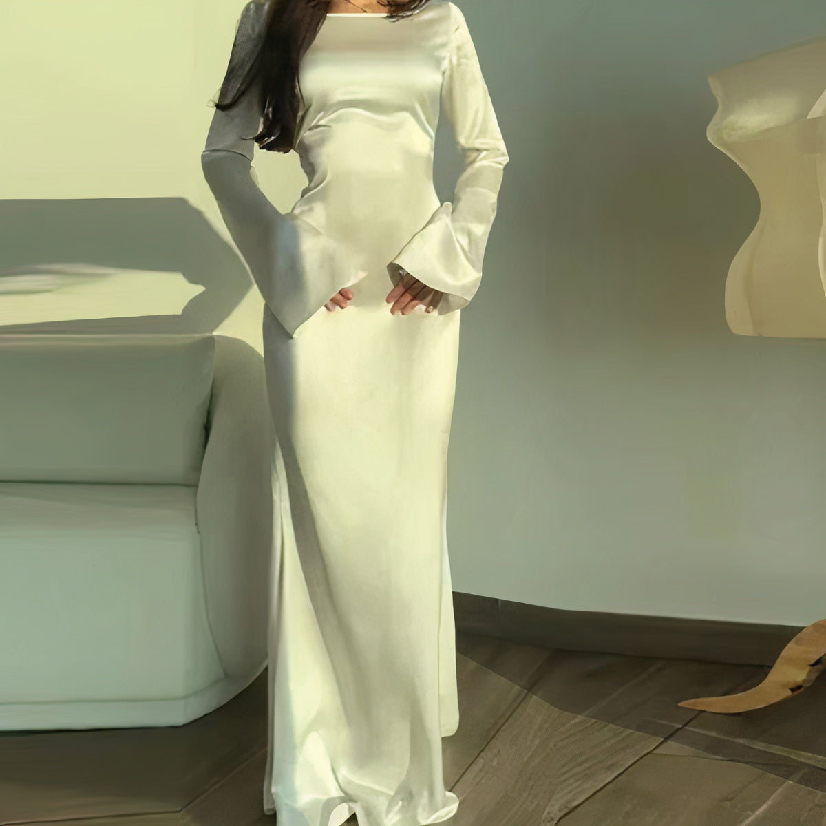 Roos - Robe élégante à manches longues chic