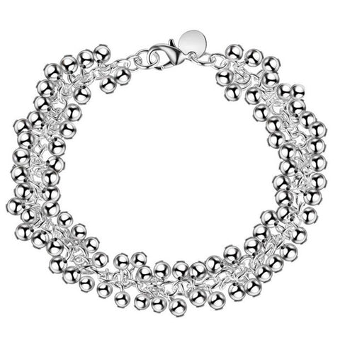 Nova - Bracelet de perles en argent avec un design détaillé