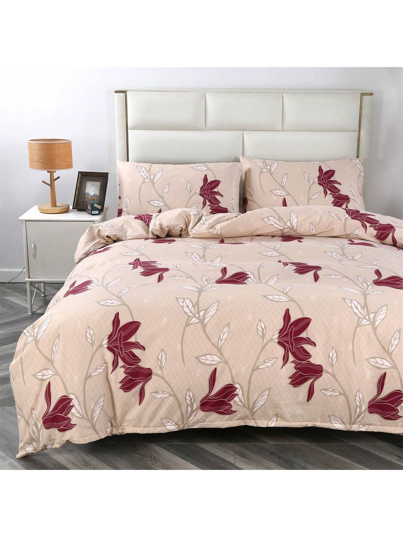 Géométrie Conviviale - Ensemble de Housse de Couette en Flanelle pour Usage Domestique et Hôtelier