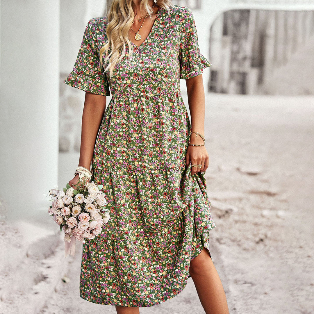 Amely - Robe fleurie romantique et féminine