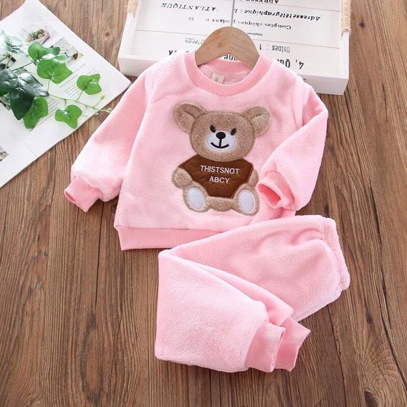 Ensemble de Vêtements Bébé Unisexe - Tissu Fleece pour l'Hiver, Mignon et Chaud