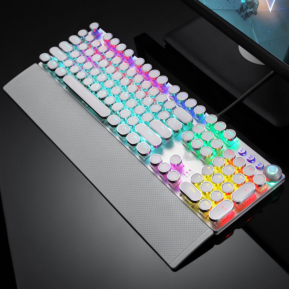 Clavier Mécanique Punk – Parfait pour la Productivité, le Divertissement et le Gaming