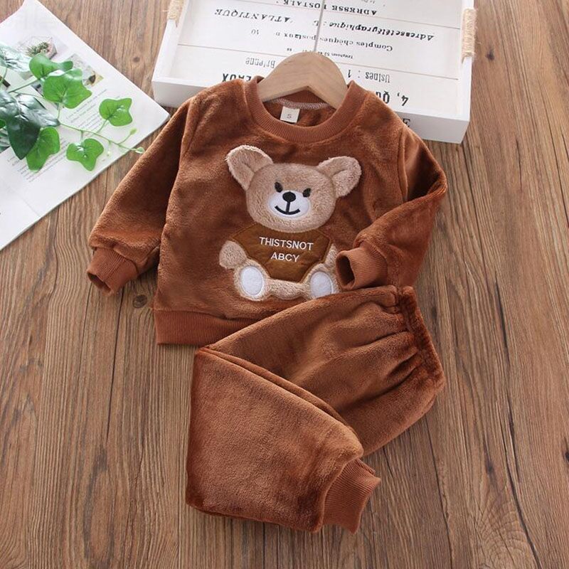 Ensemble de Vêtements Bébé Unisexe - Tissu Fleece pour l'Hiver, Mignon et Chaud