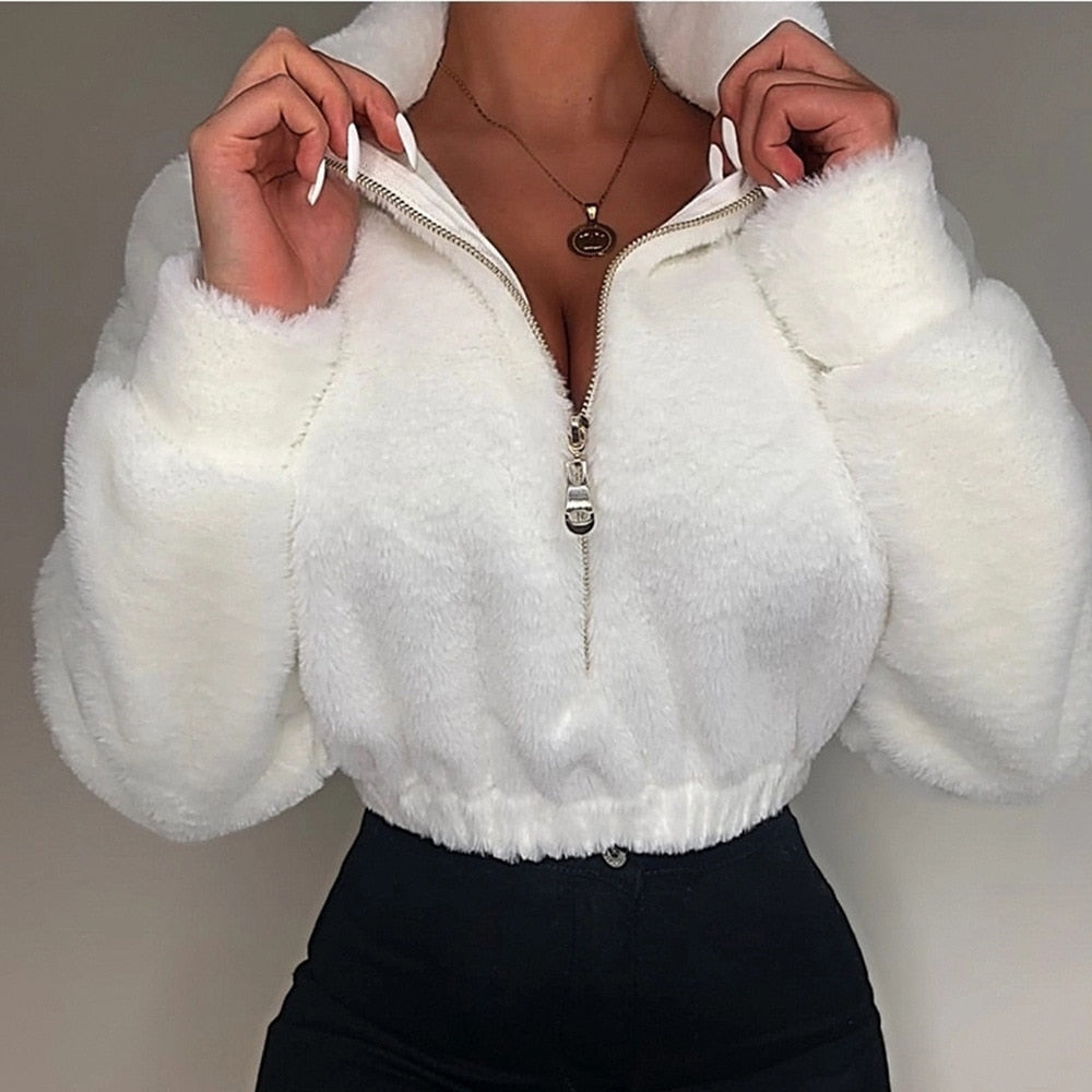 Ella Plush Sweater - Crop Design & Super Soft